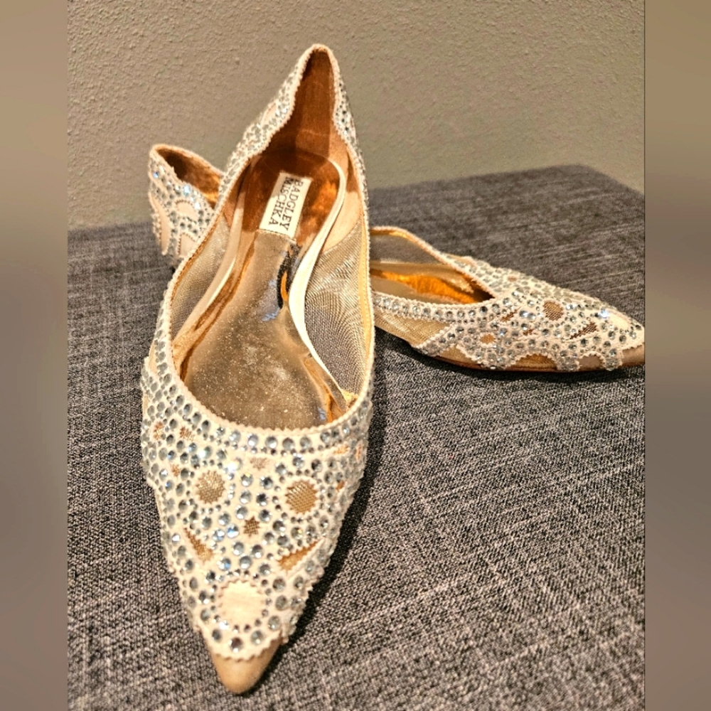Badgley Mishka Rhinestone Detail Flats